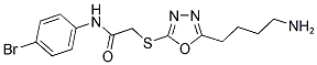 2-[5-(4-AMINO-BUTYL)-[1,3,4]OXADIAZOL-2-YLSULFANYL]-N-(4-BROMO-PHENYL)-ACETAMIDE Struktur