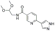 N-(2,2-DIMETHOXYETHYL)-6-(1H-PYRAZOL-4-YL)NICOTINAMIDE Struktur