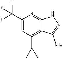 4-CYCLOPROPYL-6-TRIFLUOROMETHYL-1H-PYRAZOLO[3,4-B]PYRIDIN-3-YLAMINE Struktur