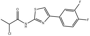 2-CHLORO-N-[4-(3,4-DIFLUORO-PHENYL)-THIAZOL-2-YL]-PROPIONAMIDE Struktur