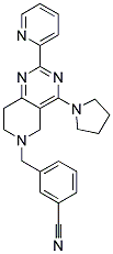 3-(2-PYRIDIN-2-YL-4-PYRROLIDIN-1-YL-7,8-DIHYDRO-5H-PYRIDO[4,3-D]PYRIMIDIN-6-YLMETHYL)-BENZONITRILE|