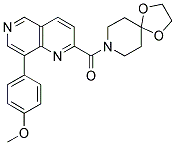 (1,4-DIOXA-8-AZA-SPIRO[4.5]DEC-8-YL)-[8-(4-METHOXY-PHENYL)-[1,6]NAPHTHYRIDIN-2-YL]-METHANONE Struktur