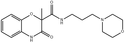 2-METHYL-N-(3-MORPHOLINOPROPYL)-3-OXO-3,4-DIHYDRO-2H-1,4-BENZOXAZINE-2-CARBOXAMIDE Struktur