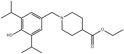 ETHYL 1-(4-HYDROXY-3,5-DIISOPROPYLBENZYL)-4-PIPERIDINECARBOXYLATE Struktur