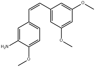 CIS-3,4',5-TRIMETHOXY-3'-AMINOSTILBENE Struktur