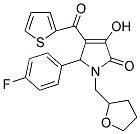 5-(4-FLUOROPHENYL)-3-HYDROXY-1-(TETRAHYDROFURAN-2-YLMETHYL)-4-(THIEN-2-YLCARBONYL)-1,5-DIHYDRO-2H-PYRROL-2-ONE|