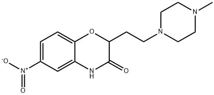 2-[2-(4-METHYLPIPERAZINO)ETHYL]-6-NITRO-2H-1,4-BENZOXAZIN-3(4H)-ONE Struktur