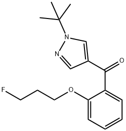 [1-(TERT-BUTYL)-1H-PYRAZOL-4-YL][2-(3-FLUOROPROPOXY)PHENYL]METHANONE Struktur