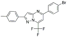 5-(4-BROMOPHENYL)-2-(4-METHYLPHENYL)-7-(TRIFLUOROMETHYL)PYRAZOLO[1,5-A]PYRIMIDINE Struktur