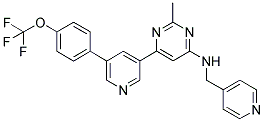 2-METHYL-N-(PYRIDIN-4-YLMETHYL)-6-(5-[4-(TRIFLUOROMETHOXY)PHENYL]PYRIDIN-3-YL)PYRIMIDIN-4-AMINE Struktur