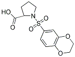 1-(2,3-DIHYDRO-1,4-BENZODIOXIN-6-YLSULFONYL)PYRROLIDINE-2-CARBOXYLIC ACID Struktur