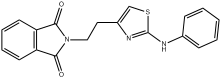 2-[2-(2-ANILINO-1,3-THIAZOL-4-YL)ETHYL]-1H-ISOINDOLE-1,3(2H)-DIONE Struktur