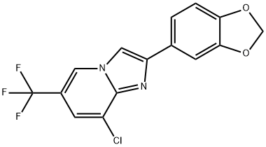 2-(1,3-BENZODIOXOL-5-YL)-8-CHLORO-6-(TRIFLUOROMETHYL)IMIDAZO[1,2-A]PYRIDINE Struktur