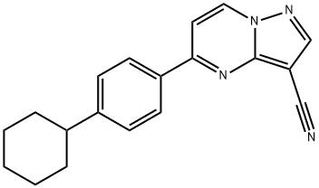 5-(4-CYCLOHEXYLPHENYL)PYRAZOLO[1,5-A]PYRIMIDINE-3-CARBONITRILE Struktur