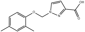 1-(2,4-DIMETHYL-PHENOXYMETHYL)-1 H-PYRAZOLE-3-CARBOXYLIC ACID Struktur