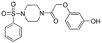 3-(2-OXO-2-[4-(PHENYLSULFONYL)PIPERAZIN-1-YL]ETHOXY)PHENOL Struktur