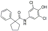 N-(3,5-DICHLORO-4-HYDROXYPHENYL)(PHENYLCYCLOPENTYL)FORMAMIDE Struktur