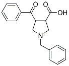 4-BENZOYL-1-BENZYL-PYRROLIDINE-3-CARBOXYLIC ACID Struktur