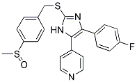 4-[5-(4-FLUOROPHENYL)-2-(4-METHANESULFINYL-BENZYLSULFANYL)-3H-IMIDAZOL-4-YL]PYRIDINE Struktur