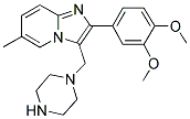 2-(3,4-DIMETHOXY-PHENYL)-6-METHYL-3-PIPERAZIN-1-YLMETHYL-IMIDAZO[1,2-A]PYRIDINE Struktur