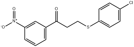 3-[(4-CHLOROPHENYL)SULFANYL]-1-(3-NITROPHENYL)-1-PROPANONE Struktur