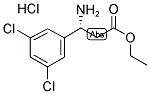 (R)-3-AMINO-3-(3,5-DICHLORO-PHENYL)-PROPIONIC ACID ETHYL ESTER HCL Struktur