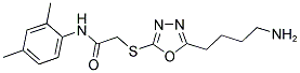 2-[5-(4-AMINO-BUTYL)-[1,3,4]OXADIAZOL-2-YLSULFANYL]-N-(2,4-DIMETHYL-PHENYL)-ACETAMIDE Struktur