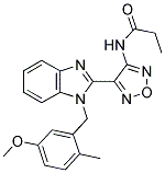 N-{4-[1-(5-METHOXY-2-METHYLBENZYL)-1H-BENZIMIDAZOL-2-YL]-1,2,5-OXADIAZOL-3-YL}PROPANAMIDE Struktur