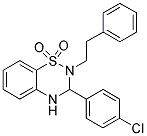 2-(4-CHLOROPHENYL)-3-(2-PHENYLETHYL)-1,2,3-TRIHYDRO-4-THIAQUINAZOLINE-4,4-DIONE Struktur