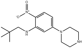 N-NEOPENTYL-2-NITRO-5-PIPERAZIN-1-YLANILINE Struktur