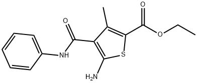 5-AMINO-3-METHYL-4-PHENYLCARBAMOYL-THIOPHENE-2-CARBOXYLIC ACID ETHYL ESTER Struktur