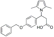 3-[4-(BENZYLOXY)PHENYL]-3-(2,5-DIMETHYL-1H-PYRROL-1-YL)PROPANOIC ACID Struktur