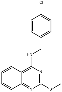 N-(4-CHLOROBENZYL)-2-(METHYLSULFANYL)-4-QUINAZOLINAMINE Struktur