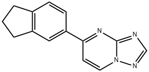 5-(2,3-DIHYDRO-1H-INDEN-5-YL)[1,2,4]TRIAZOLO[1,5-A]PYRIMIDINE Struktur