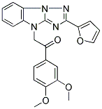 1-(3,4-DIMETHOXYPHENYL)-2-[2-(2-FURYL)-4H-[1,2,4]TRIAZOLO[1,5-A]BENZIMIDAZOL-4-YL]ETHANONE Struktur