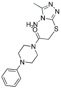 3-METHYL-5-{[2-OXO-2-(4-PHENYLPIPERAZIN-1-YL)ETHYL]THIO}-4H-1,2,4-TRIAZOL-4-AMINE Struktur