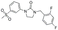 1-(2,4-DIFLUOROBENZYL)-3-[3-(METHYLSULFONYL)PHENYL]IMIDAZOLIDIN-2-ONE Struktur