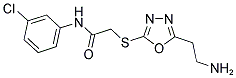 2-[5-(2-AMINO-ETHYL)-[1,3,4]OXADIAZOL-2-YLSULFANYL]-N-(3-CHLORO-PHENYL)-ACETAMIDE Struktur