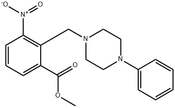 METHYL 3-NITRO-2-[(4-PHENYLPIPERAZINO)METHYL]BENZENECARBOXYLATE Struktur