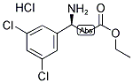 (S)-3-AMINO-3-(3,5-DICHLORO-PHENYL)-PROPIONIC ACID ETHYL ESTER HCL Struktur