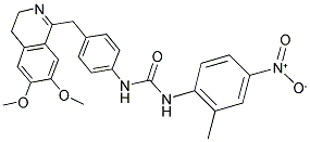 1-(4-((6,7-DIMETHOXY(3,4-DIHYDROISOQUINOLYL))METHYL)PHENYL)-3-(2-METHYL-4-NITROPHENYL)UREA Struktur