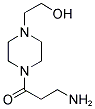 3-AMINO-1-[4-(2-HYDROXY-ETHYL)-PIPERAZIN-1-YL]-PROPAN-1-ONE Struktur