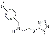 N-(4-METHOXYBENZYL)-2-((1-METHYL-1H-TETRAZOL-5-YL)THIO)ETHANAMINE Struktur