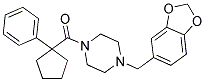 4-(BENZO[3,4-D]1,3-DIOXOLAN-5-YLMETHYL)PIPERAZINYL PHENYLCYCLOPENTYL KETONE Struktur