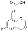 (2E)-3-(6-FLUORO-4H-1,3-BENZODIOXIN-8-YL)ACRYLIC ACID Struktur