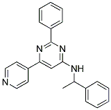 2-PHENYL-N-(1-PHENYLETHYL)-6-PYRIDIN-4-YLPYRIMIDIN-4-AMINE Struktur