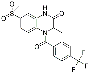 3-METHYL-7-(METHYLSULFONYL)-4-[4-(TRIFLUOROMETHYL)BENZOYL]-3,4-DIHYDROQUINOXALIN-2(1H)-ONE Struktur