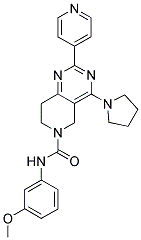 2-PYRIDIN-4-YL-4-PYRROLIDIN-1-YL-7,8-DIHYDRO-5H-PYRIDO[4,3-D]PYRIMIDINE-6-CARBOXYLIC ACID (3-METHOXY-PHENYL)-AMIDE