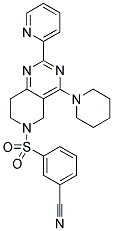 3-(4-PIPERIDIN-1-YL-2-PYRIDIN-2-YL-7,8-DIHYDRO-5H-PYRIDO[4,3-D]PYRIMIDINE-6-SULFONYL)-BENZONITRILE Struktur