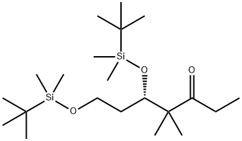 (5S)-5,7-BIS-[(TERT-BUTYLDIMETHYLSILYL)OXY]-4,4-DIMETHYLHEPTAN-3-ONE Struktur